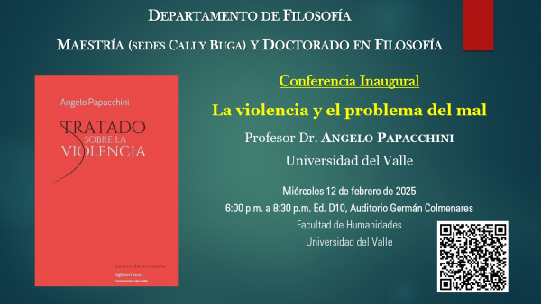 Conferencia Inaugural - La violencia y el problema del mal. Dr Angelo Papacchini